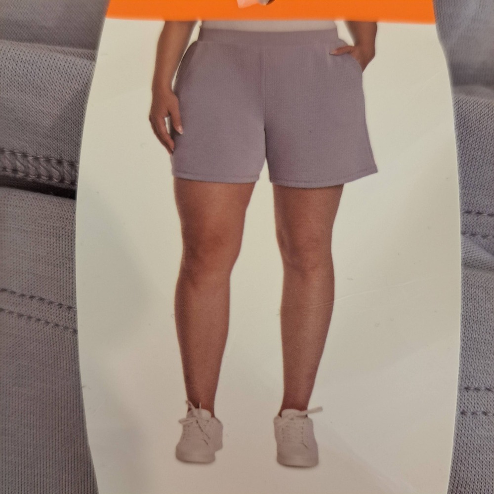 Lazypants Womens Shorts XXL Lilac Grey NWT 5in Inseam 1788-182
